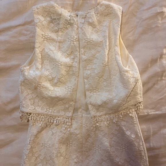 Lace Mini Dress - Cream - Picture 7 of 16